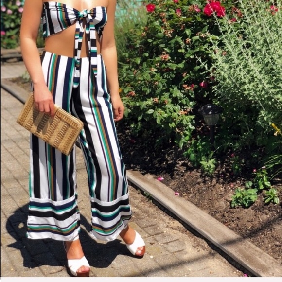 Striped Two-Piece Set - Picture 2 of 4